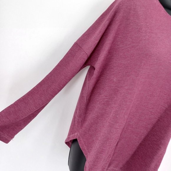 COTTON ON Sz S Oversized Waffle Knit Sweater Mauve Pink Cozy Casual Lounge Fall - Picture 5 of 12
